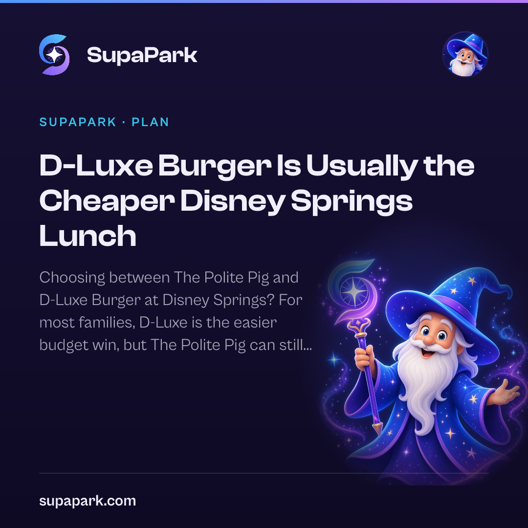 D-Luxe Burger Is Usually the Cheaper Disney Springs Lunch