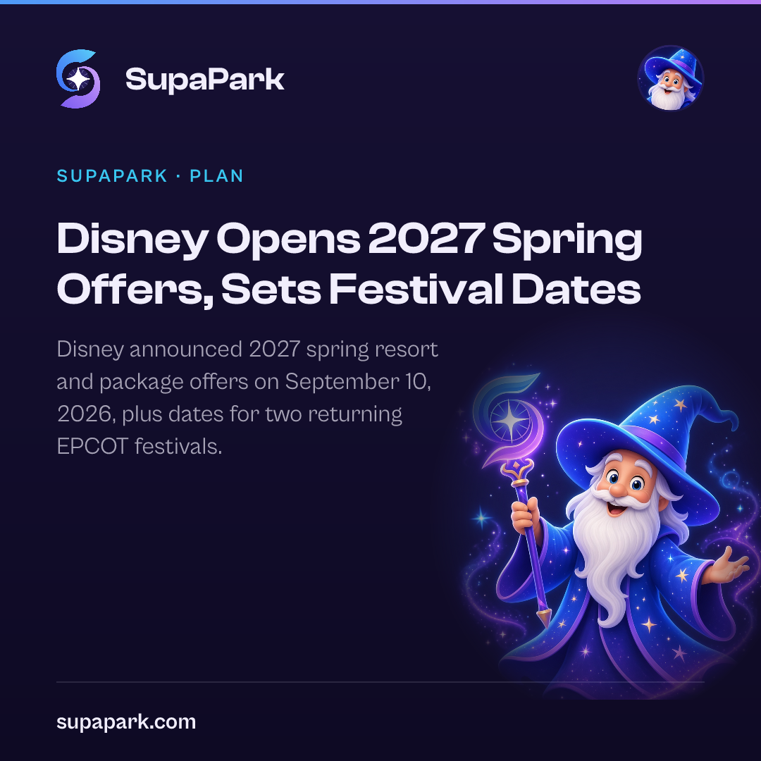 Disney Opens 2027 Spring Offers, Sets Festival Dates