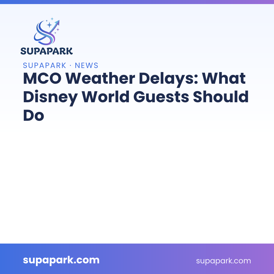 MCO Weather Delays: What Disney World Guests Should Do