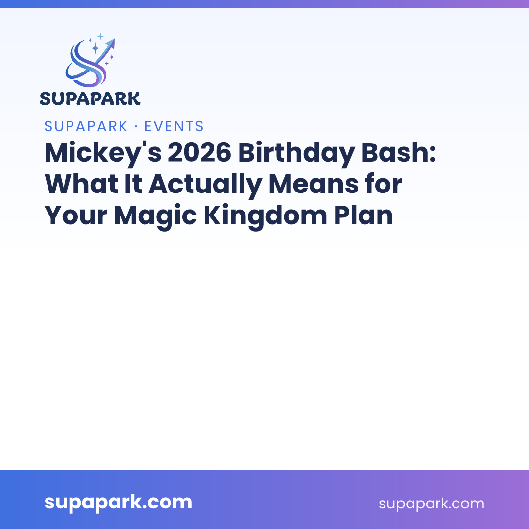 Mickey's 2026 Birthday Bash: What It Actually Means for Your Magic Kingdom Plan