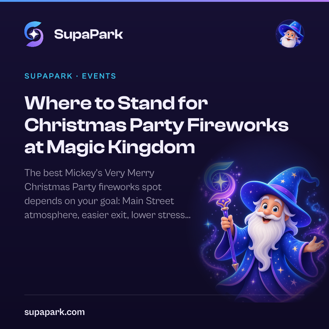 Where to Stand for Christmas Party Fireworks at Magic Kingdom